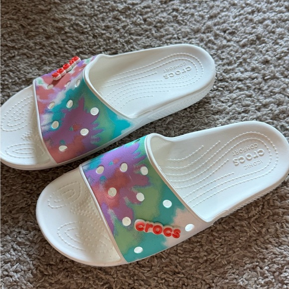 Tie-Dye Crocs Slides - Picture 2 of 4